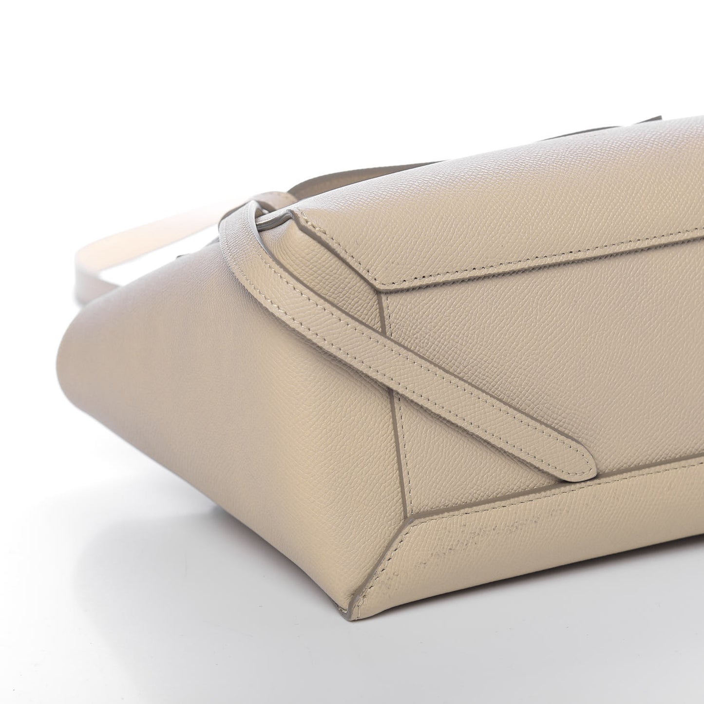 Grained Calfskin Micro Belt Bag Light Taupe