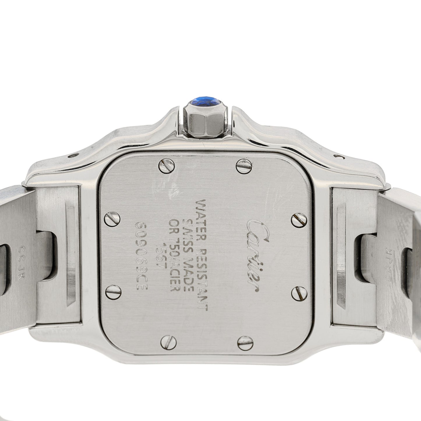 Stainless Steel 18K Yellow Gold 24mm Santos De Cartier Galbee Quartz Watch