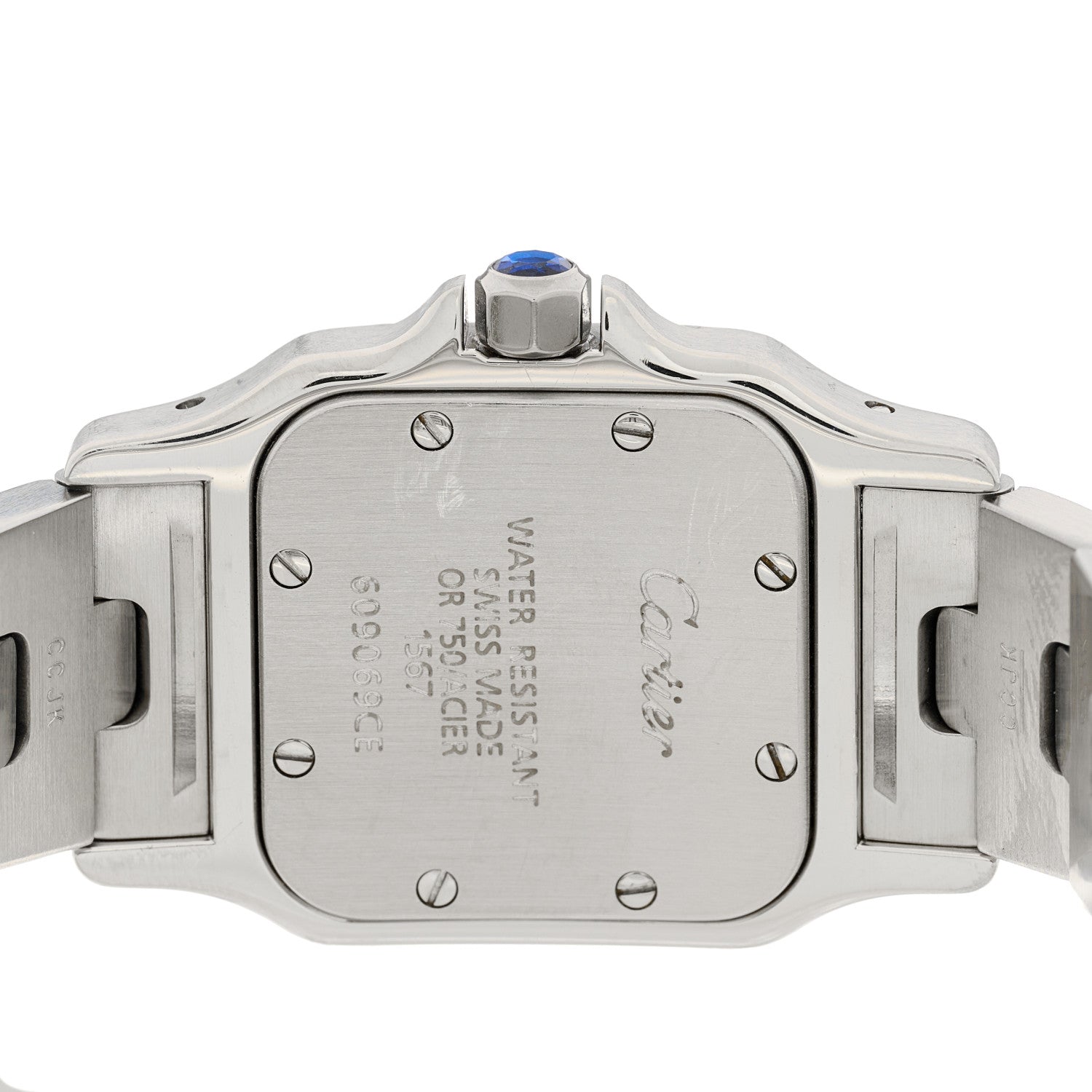 Cartier Stainless Steel 18K Yellow Gold 24mm Santos De Cartier Galbee Quartz Watch 4 of 4