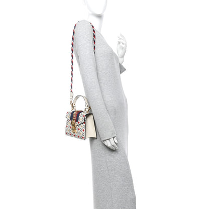 Gucci Calfskin Valentine's Day Exclusive Mini Sylvie Top Handle Bag Ivory 2 of 10