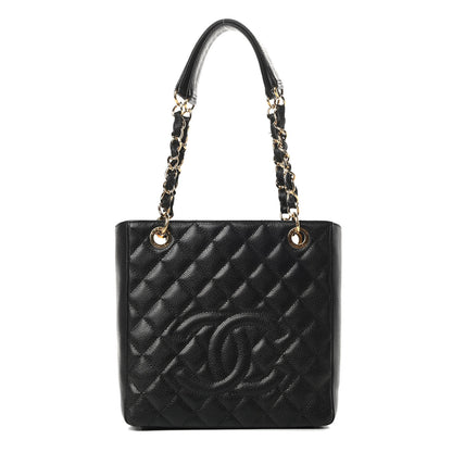 Chanel Caviar Quilted Petit Shopping Tote PST Black 1 of 13
