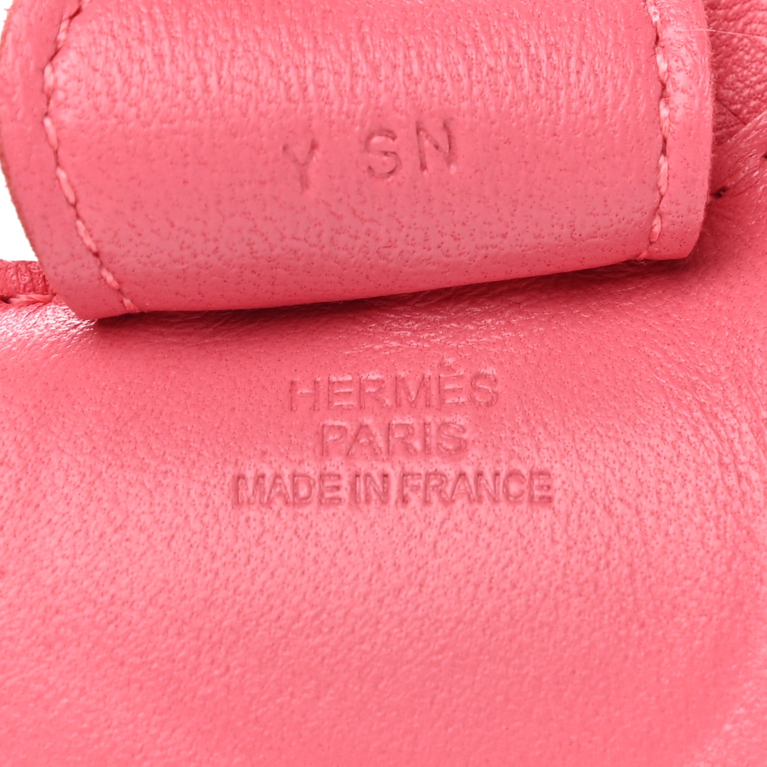 Hermes Milo Lambskin Grigri Rodeo Horse Bag Charm MM Rose Azalee 3 of 4