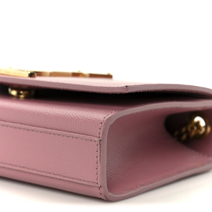 Saint Laurent Grain De Poudre Small Monogram Kate Satchel Dark Rose 11 of 11