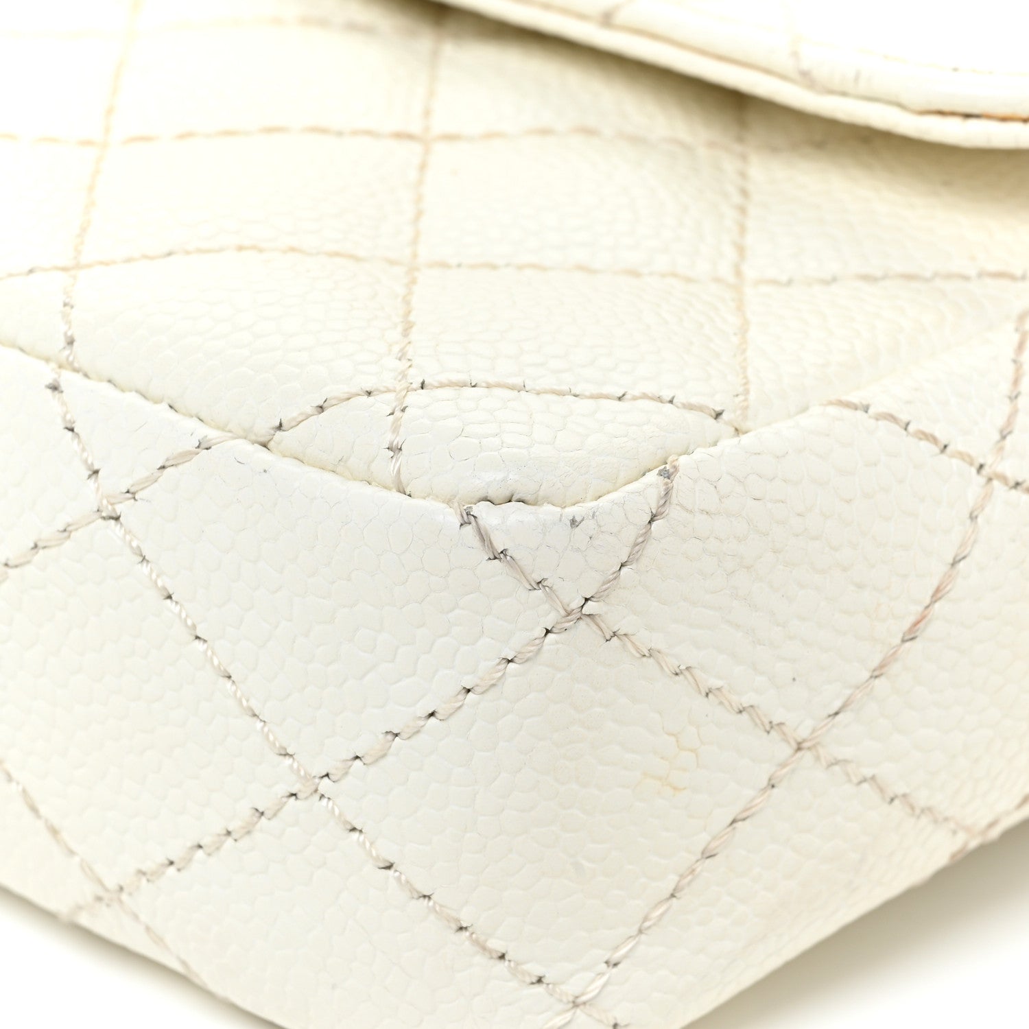 Chanel Caviar Quilted East West Flap White 11 of 19