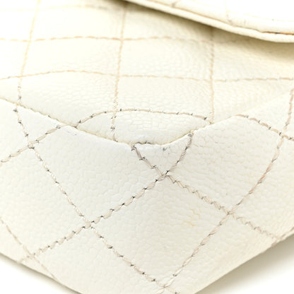 Chanel Caviar Quilted East West Flap White 11 of 19