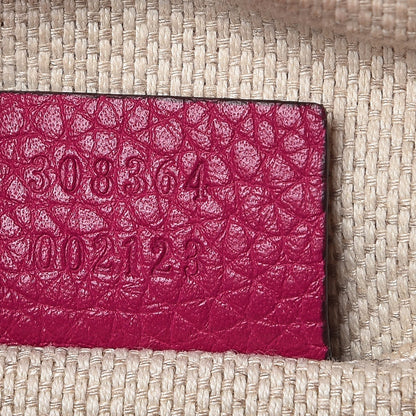Gucci Pebbled Calfskin Small Soho Disco Bag Bright Bougainvillea 7 of 14