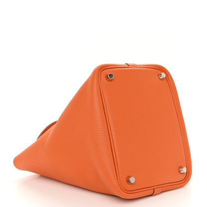 Hermes Taurillon Clemence Picotin Lock 18 PM Orange 4 of 10