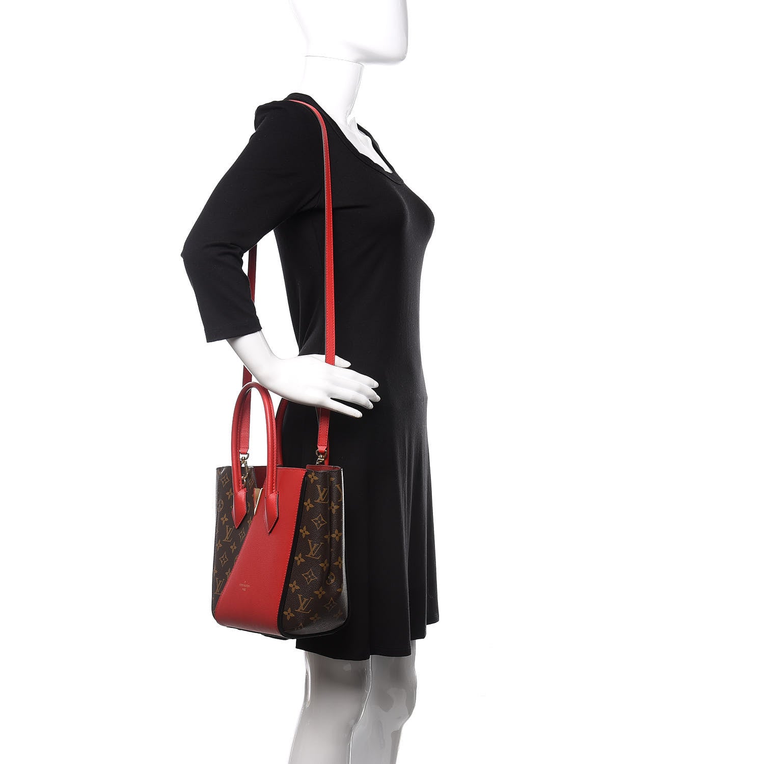 Louis Vuitton Calfskin Monogram Kimono Tote PM Cherry 2 of 11