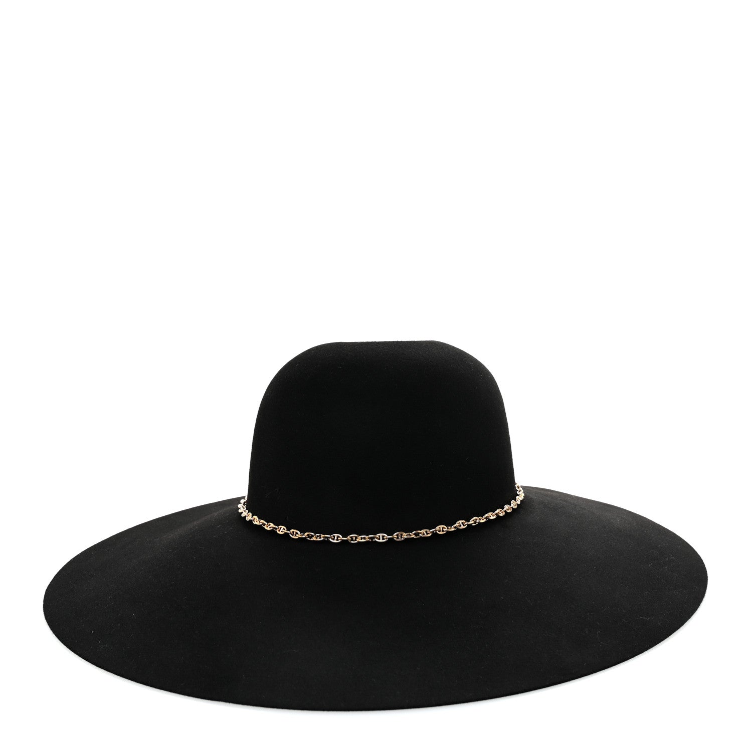 Hermes Beaver Felt Bruna Chaine d'Ancre Hat 58 Black 5 of 12