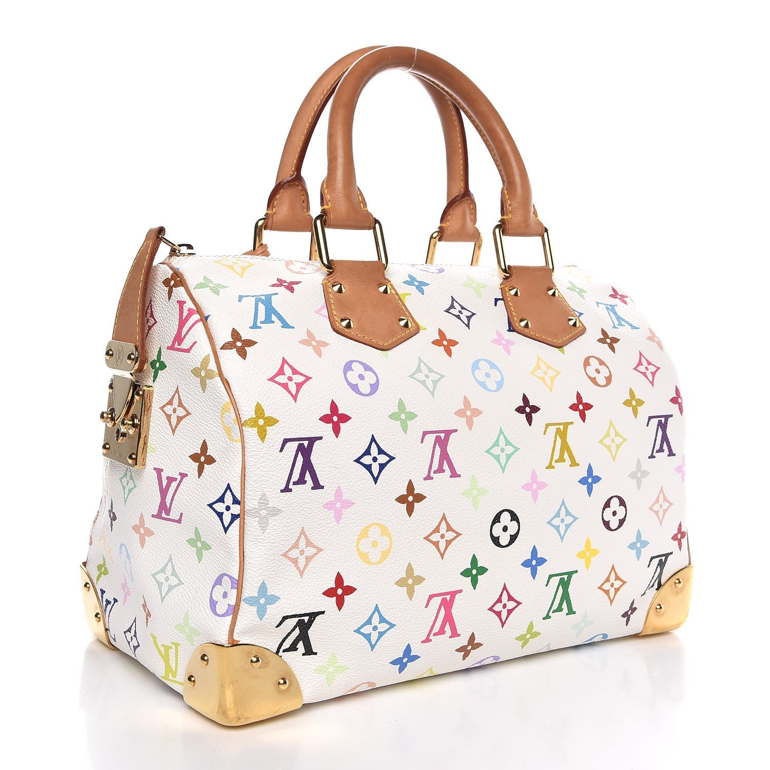 Louis Vuitton Monogram Multicolor Speedy 30 White 3 of 8