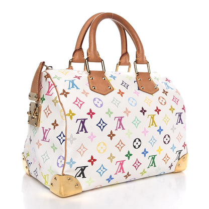 Louis Vuitton Monogram Multicolor Speedy 30 White 3 of 8