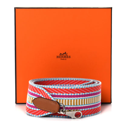 Hermes Toile Swift 50mm Sangle Cavale Shoulder Strap Capucine Magnolia Gold 7 of 7
