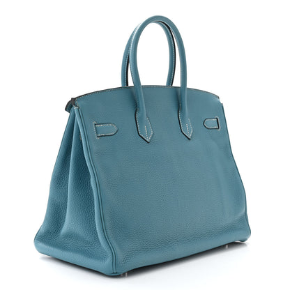Hermes Togo Birkin 35 Blue Jean 3 of 10