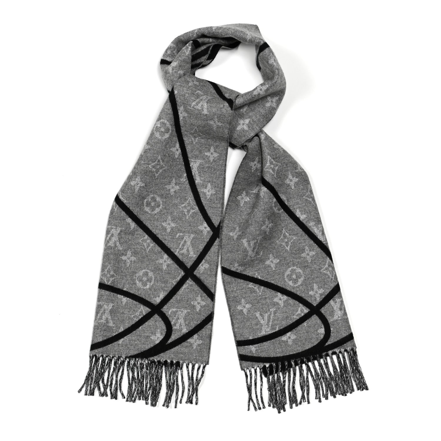 Louis Vuitton X NBA Wool Cashmere Basket Court Scarf 1 of 4