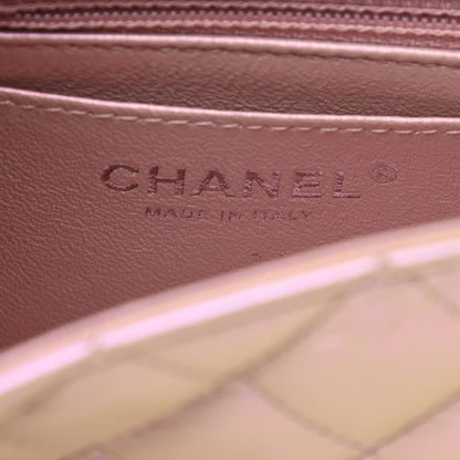 Chanel Iridescent Calfskin Quilted Mini Rectangular Flap Pink 11 of 17
