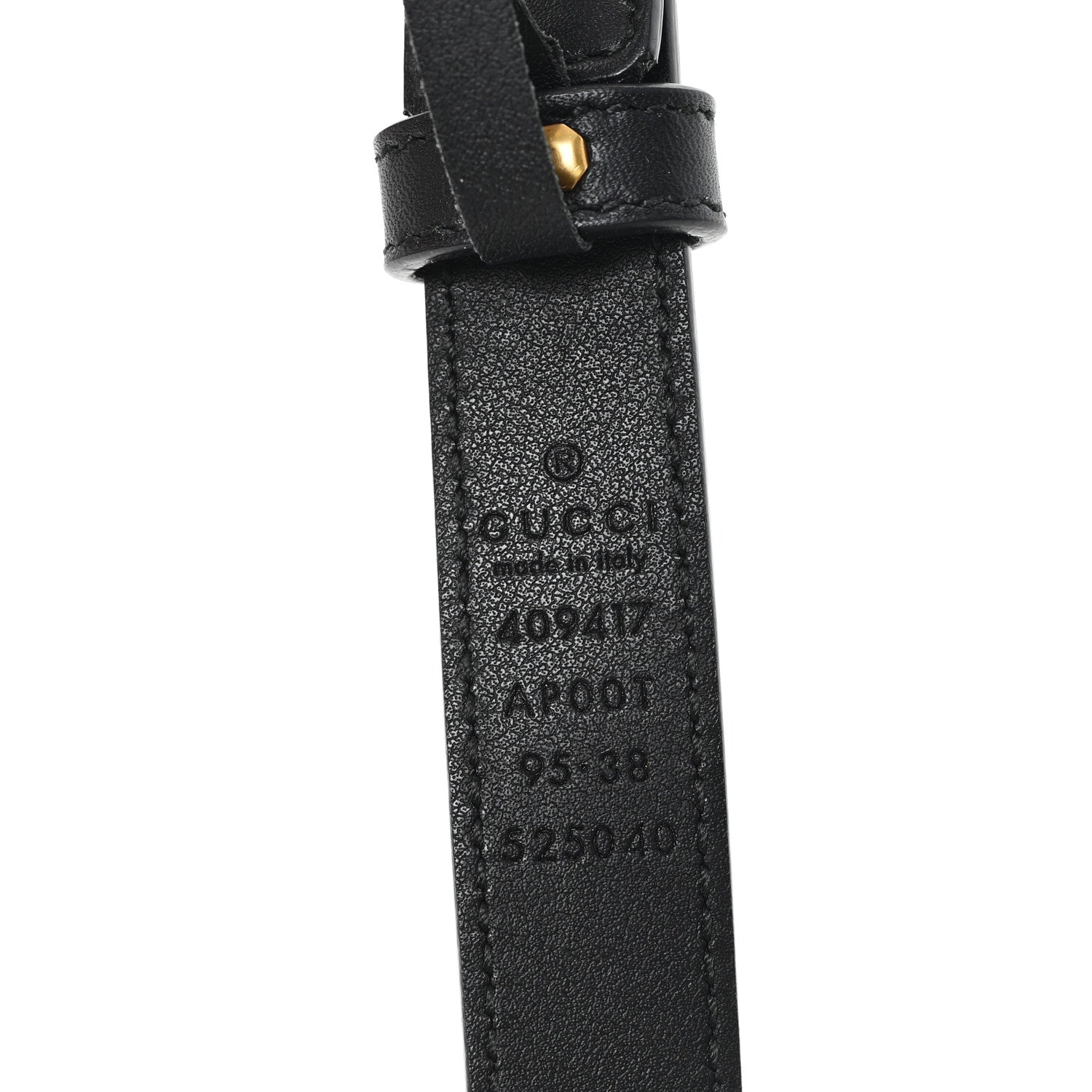 Gucci Calfskin Double G 20mm Belt 95 38 Black 3 of 5