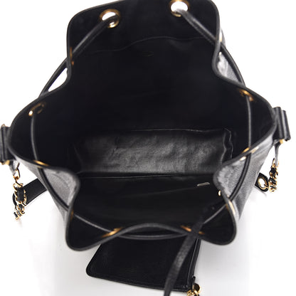 Chanel Caviar CC Drawstring Shoulder Bag Black 6 of 13
