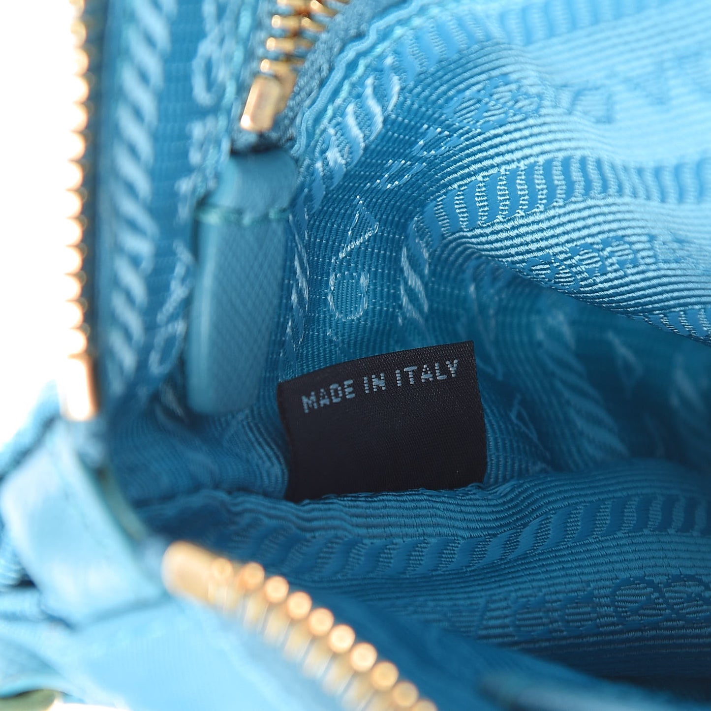 Tessuto Nylon Saffiano Crossbody Bag Turchese