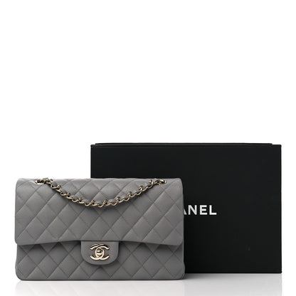 Chanel Caviar Quilted Medium Double Flap Grey 10 of 10