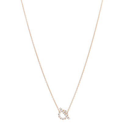 Hermes 18K Rose Gold Diamond Finesse Pendant Necklace 1 of 6