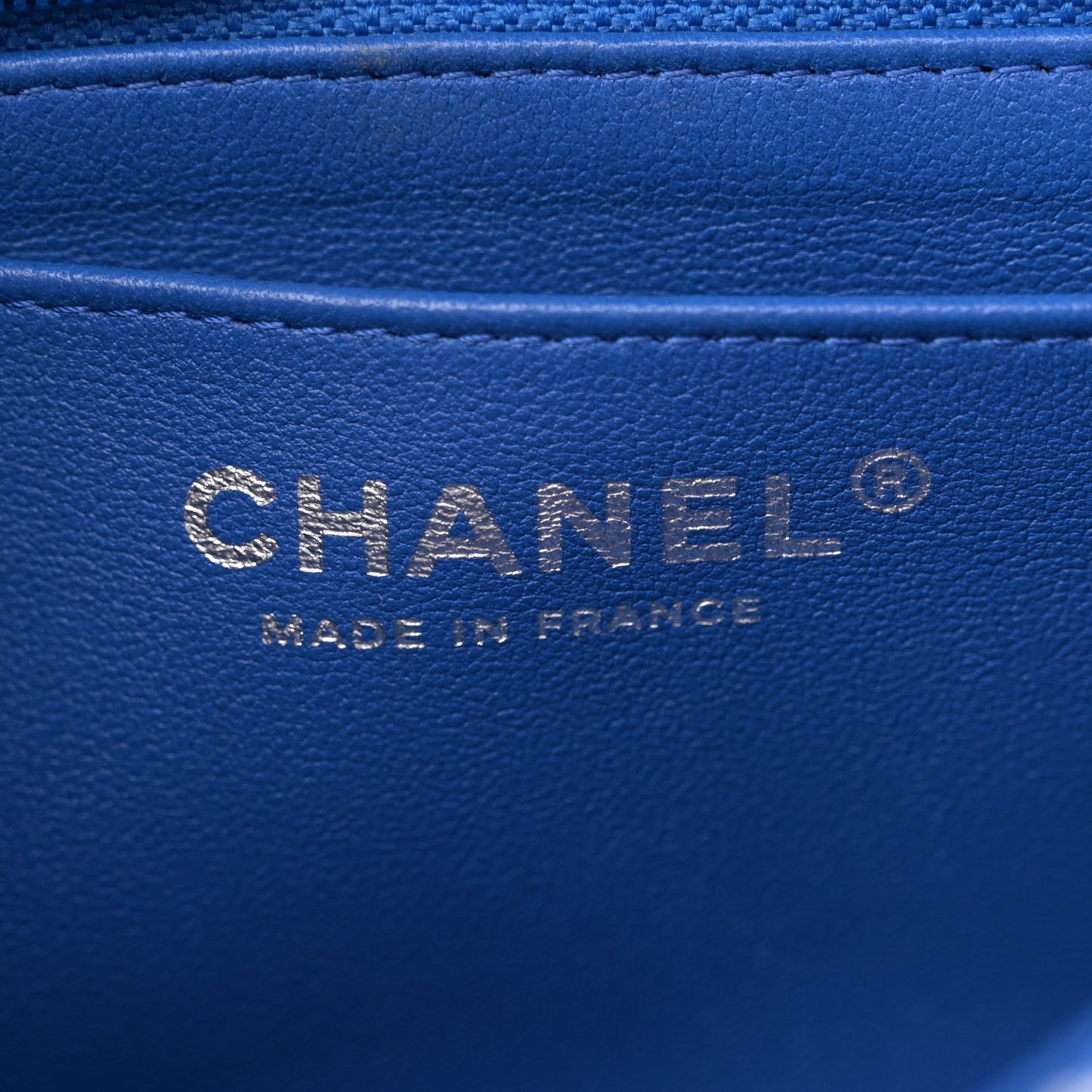 Tweed Quilted Mini Rectangular Flap Blue White