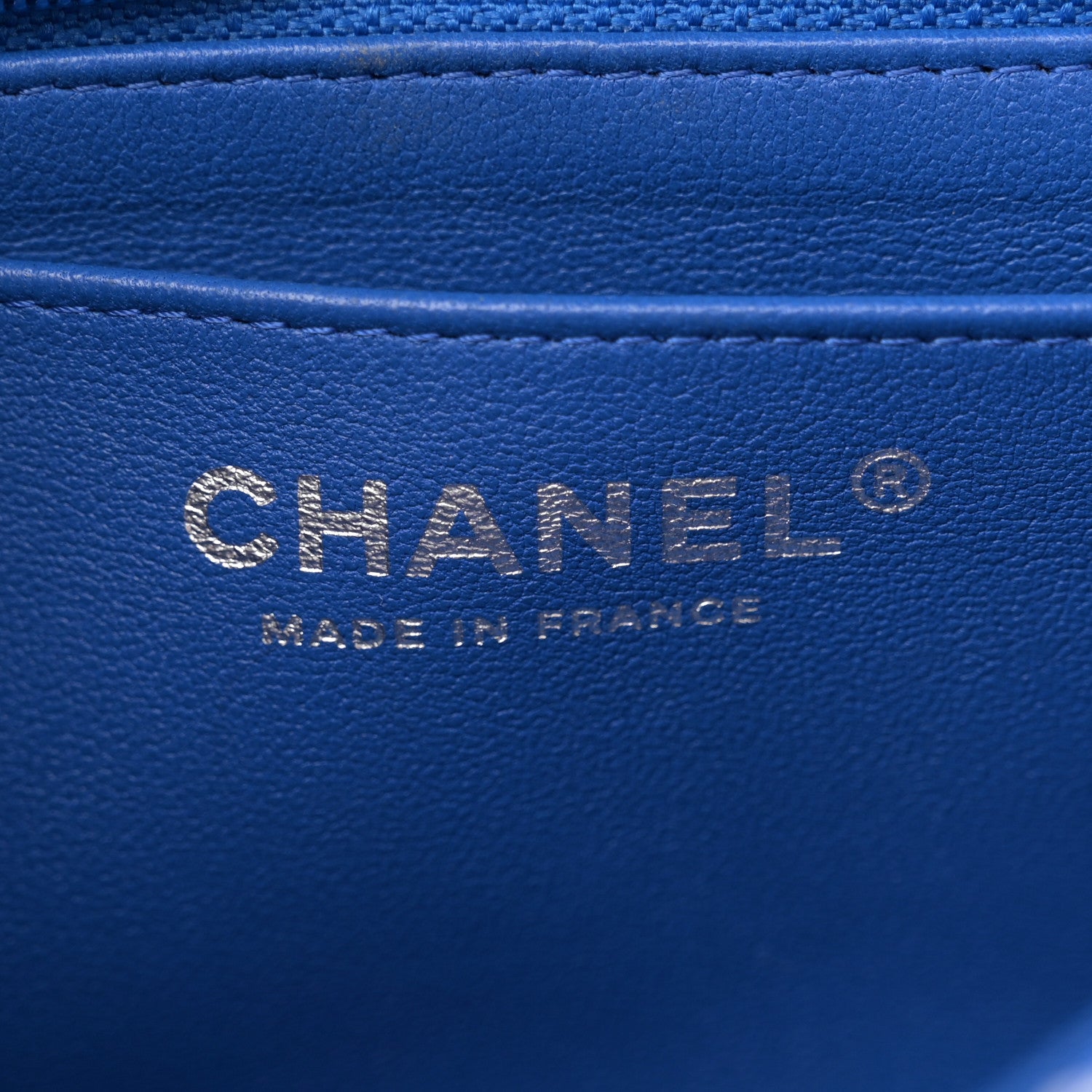 Chanel Tweed Quilted Mini Rectangular Flap Blue White 6 of 12