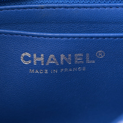 Chanel Tweed Quilted Mini Rectangular Flap Blue White 6 of 12