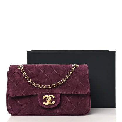 Chanel Suede Calfskin Mini Souplissimo Flap Burgundy 11 of 11