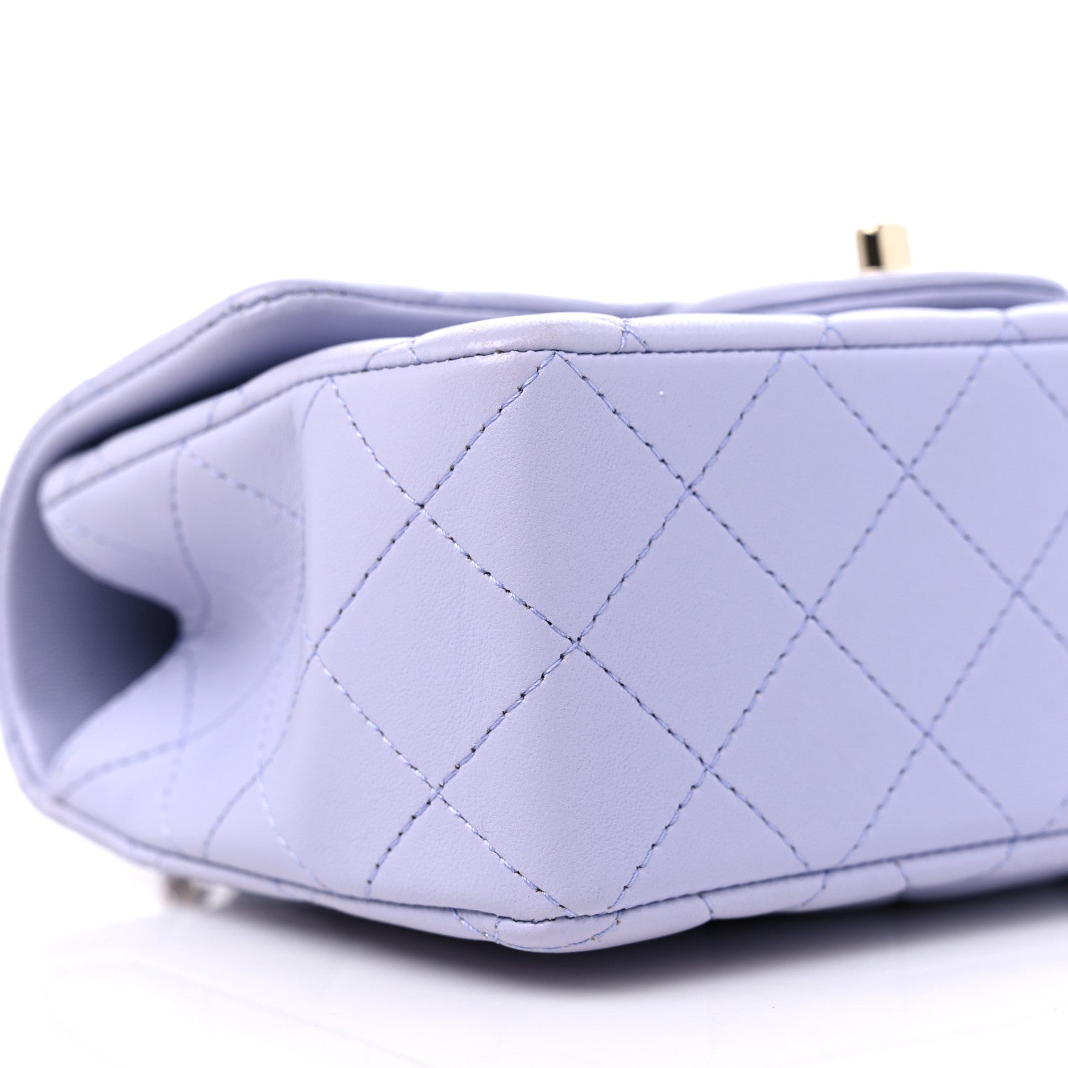 Chanel Lambskin Quilted Mini Top Handle Rectangular Flap Light Purple 8 of 10