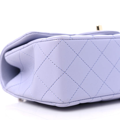Chanel Lambskin Quilted Mini Top Handle Rectangular Flap Light Purple 8 of 10