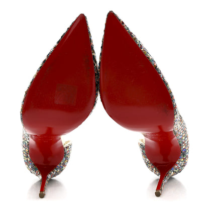 Christian Louboutin Tresse Vitraux Specchio Iriza 100 Pumps 39 Multicolor Silver 6 of 10