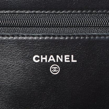 Chanel Patent Quilted Wallet On Chain WOC Black 6 of 10