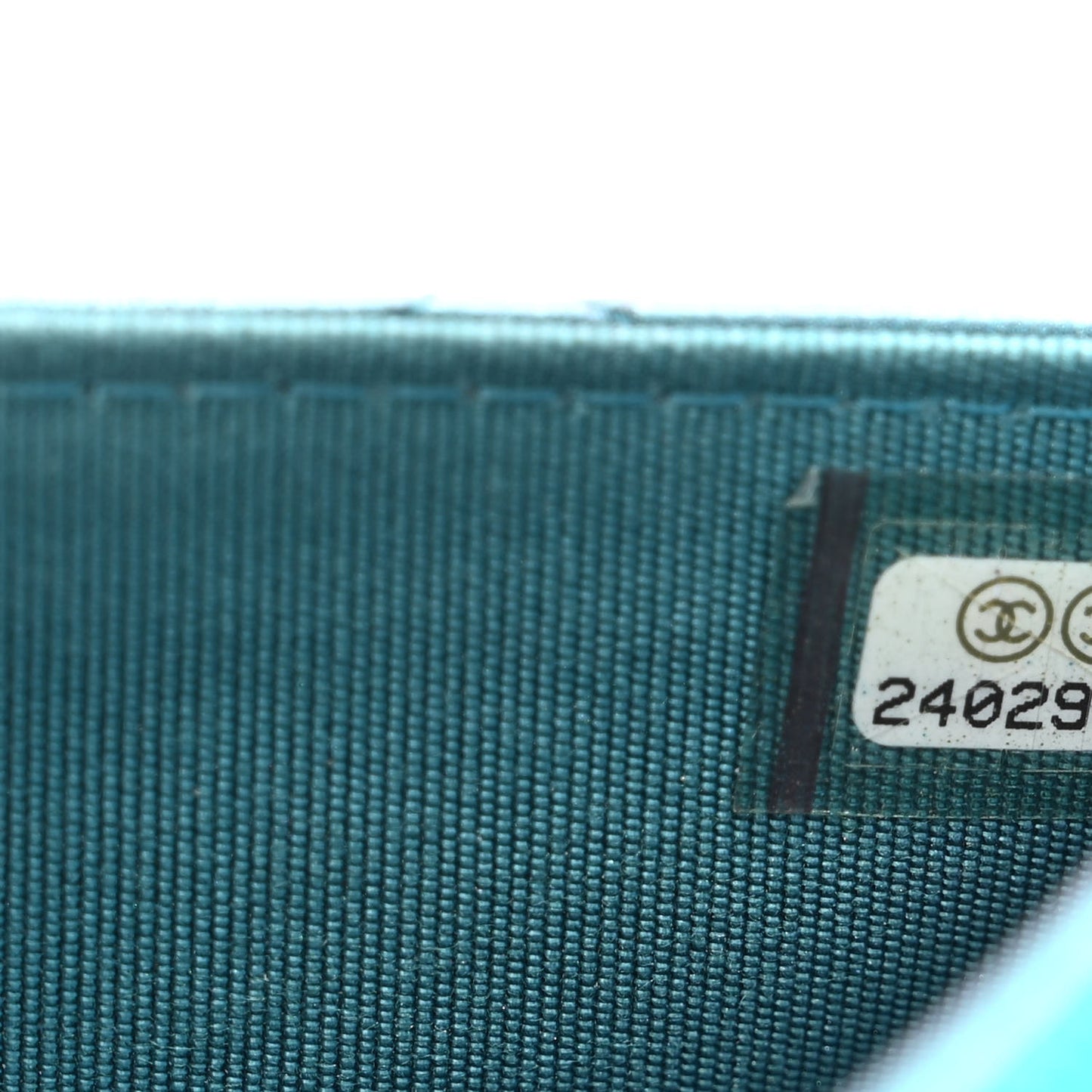 Metallic Lambskin Wallet On Chain WOC Turquoise