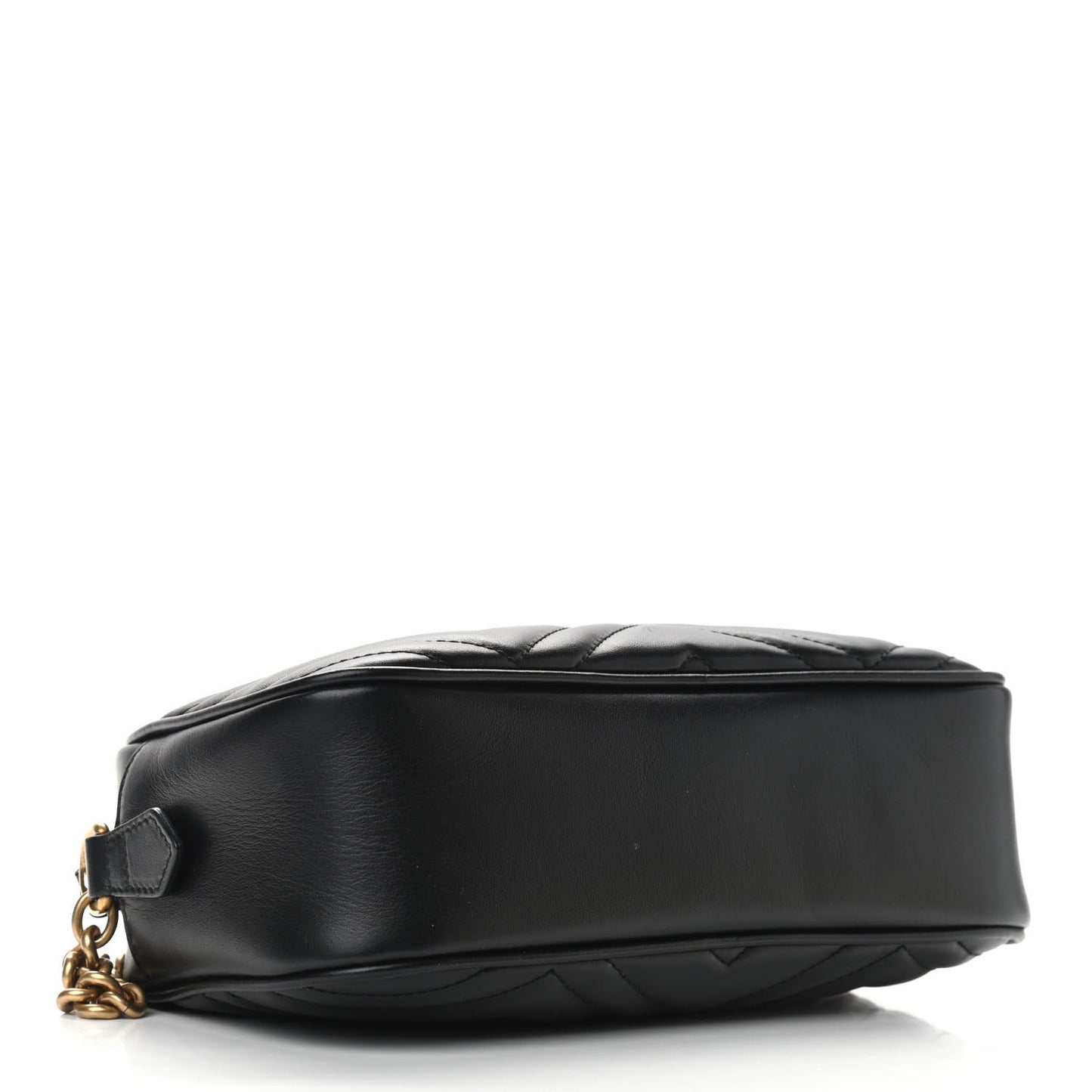 Calfskin Matelasse Small GG Marmont Chain Shoulder Bag Black