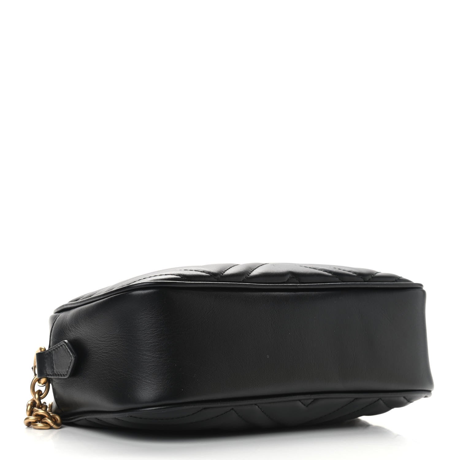 Gucci Calfskin Matelasse Small GG Marmont Chain Shoulder Bag Black 4 of 11