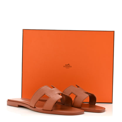 Hermes Epsom Oran Sandals 36 Orange Canyon 10 of 10