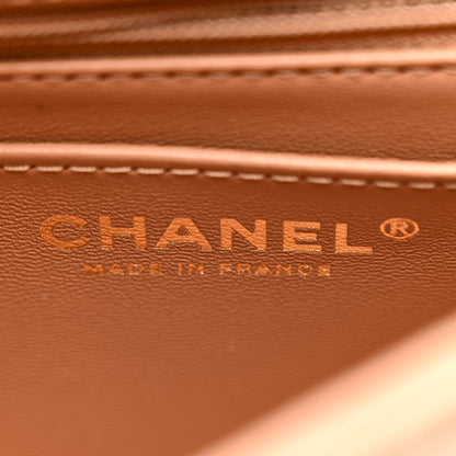 Chanel Lambskin Quilted Mini Retro Twist Top Handle Flap Beige 6 of 12