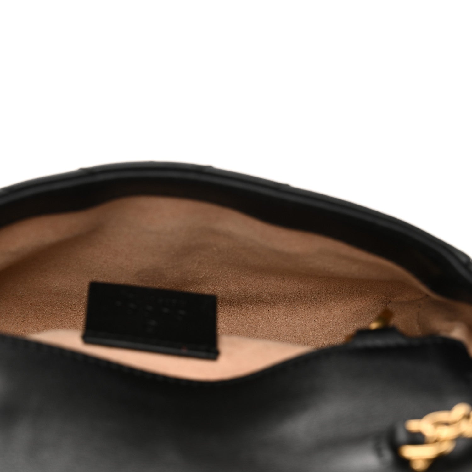 Gucci Calfskin Matelasse Super Mini GG Marmont Shoulder Bag Black 5 of 10