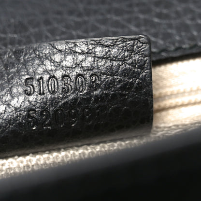 Gucci Dollar Calfskin Interlocking G Shoulder Bag Black 7 of 11