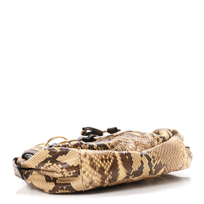 Saint Laurent Snakeskin Saharienne Shoulder Bag Brown 4 of 12