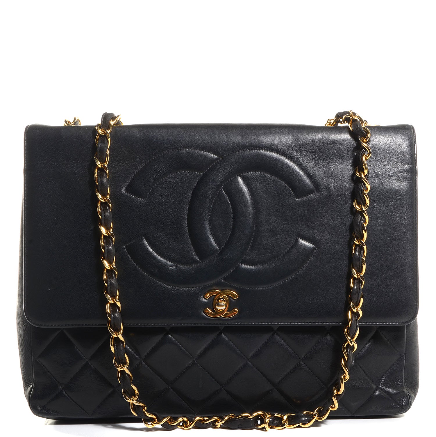 Chanel Lambskin XL Jumbo CC Flap Black 1 of 9