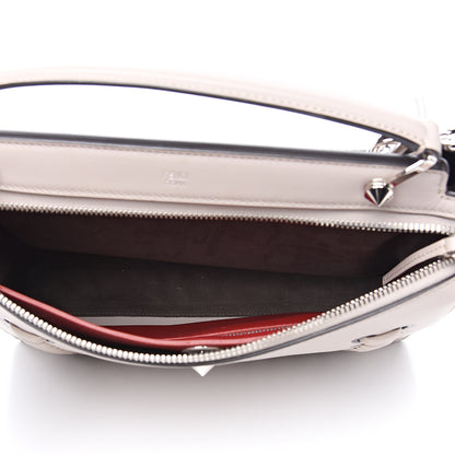 Fendi Vitello Baltico Dolce Shiny Nappa Lace Up DotCom Satchel Grigio Polvere 7 of 13
