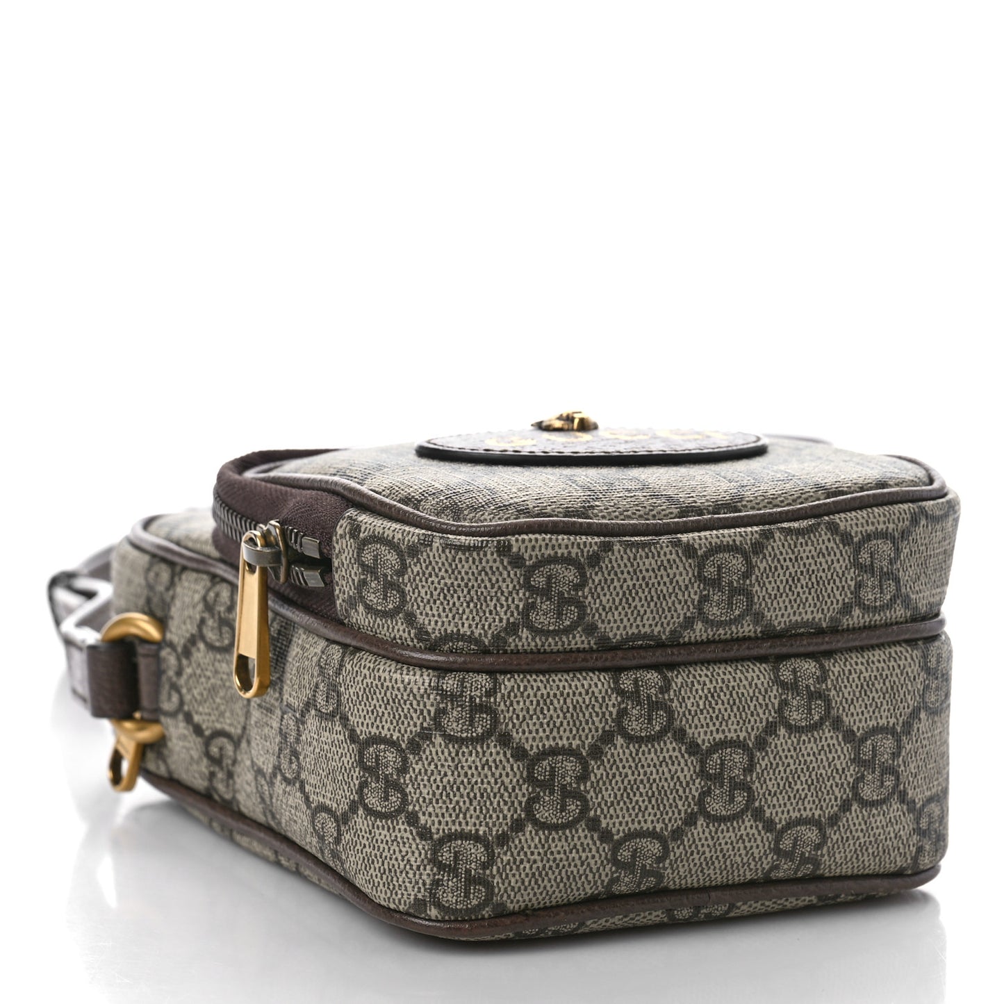 GG Supreme Monogram Mini Neo Vintage Double Zip Messenger Bag Beige New Acero Crop