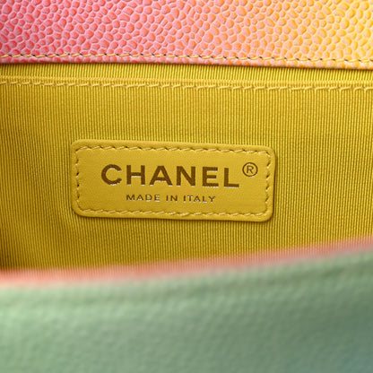Chanel Caviar Quilted Medium Cuba Rainbow Boy Flap Multicolor 6 of 9