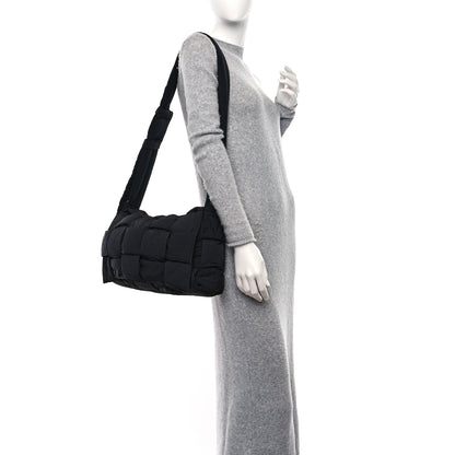 Bottega Veneta Nylon Intrecciato Padded Tech Maxi Cassette Bag Black 2 of 12