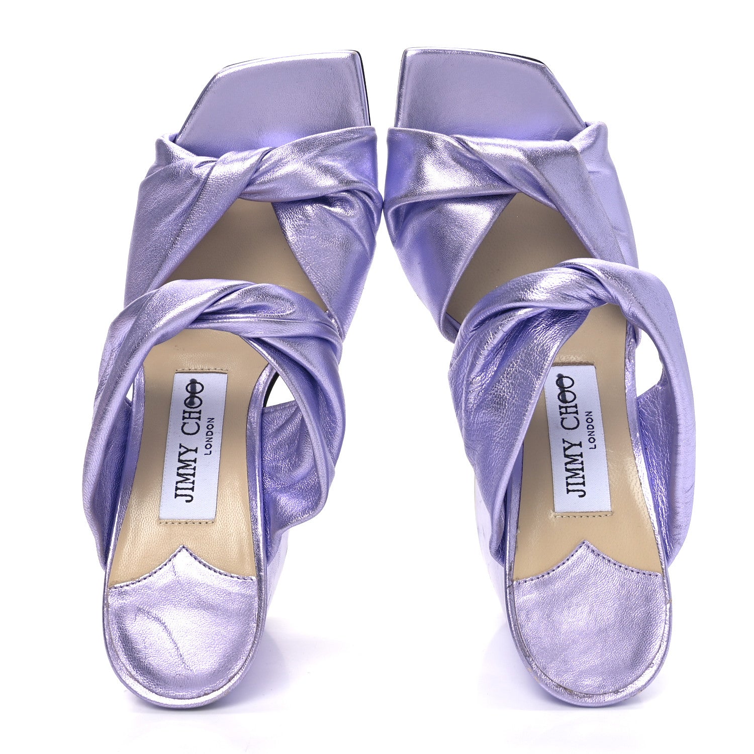 Jimmy Choo Metallic Nappa Mules 36 Purple 2 of 9