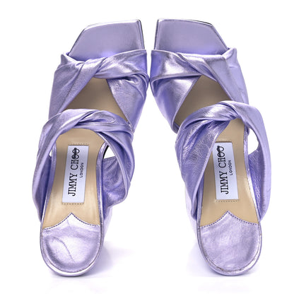 Jimmy Choo Metallic Nappa Mules 36 Purple 2 of 9