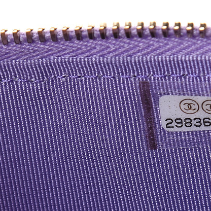 Chanel Caviar Quilted Classic Flat Wallet Pouch Purple 6 of 6
