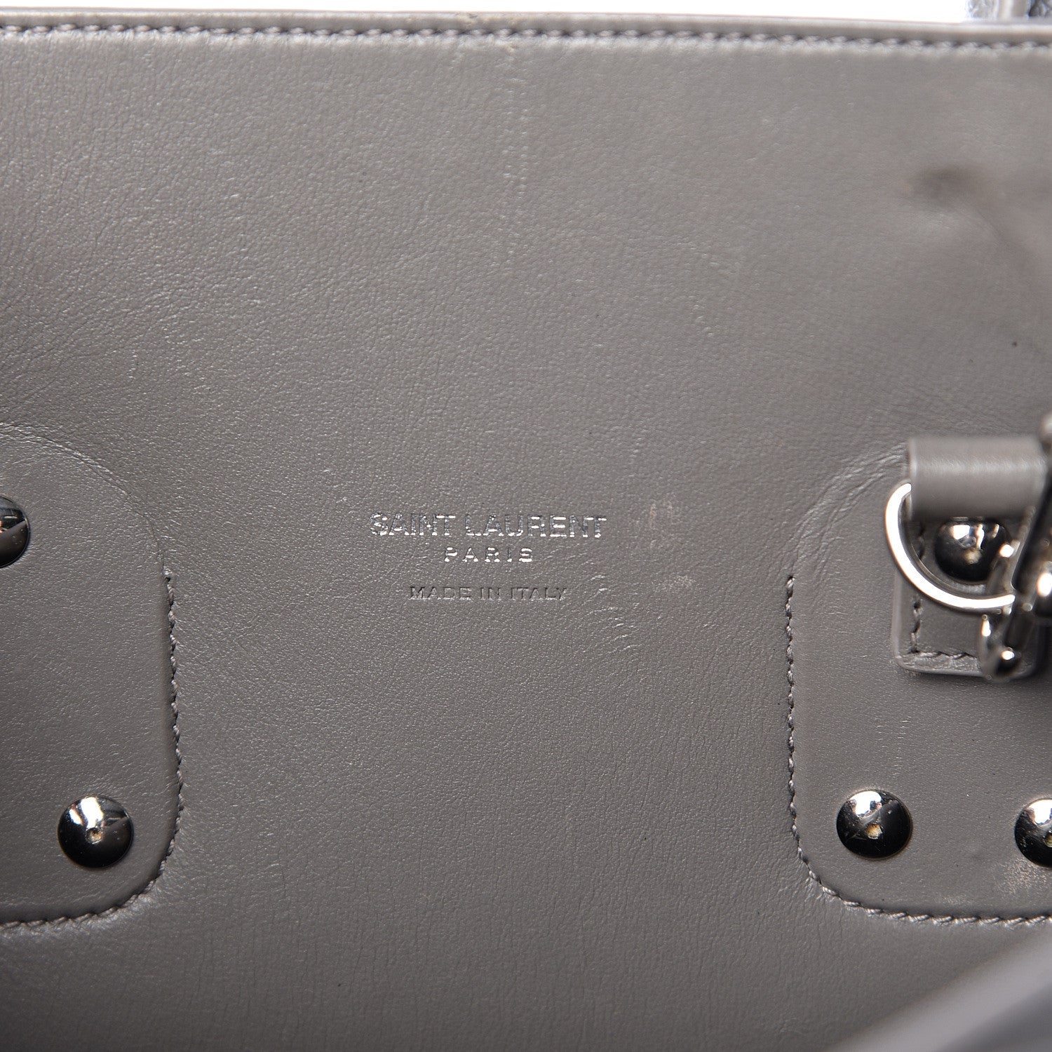 Saint Laurent Grained Calfskin Small Sac De Jour Fog 6 of 17