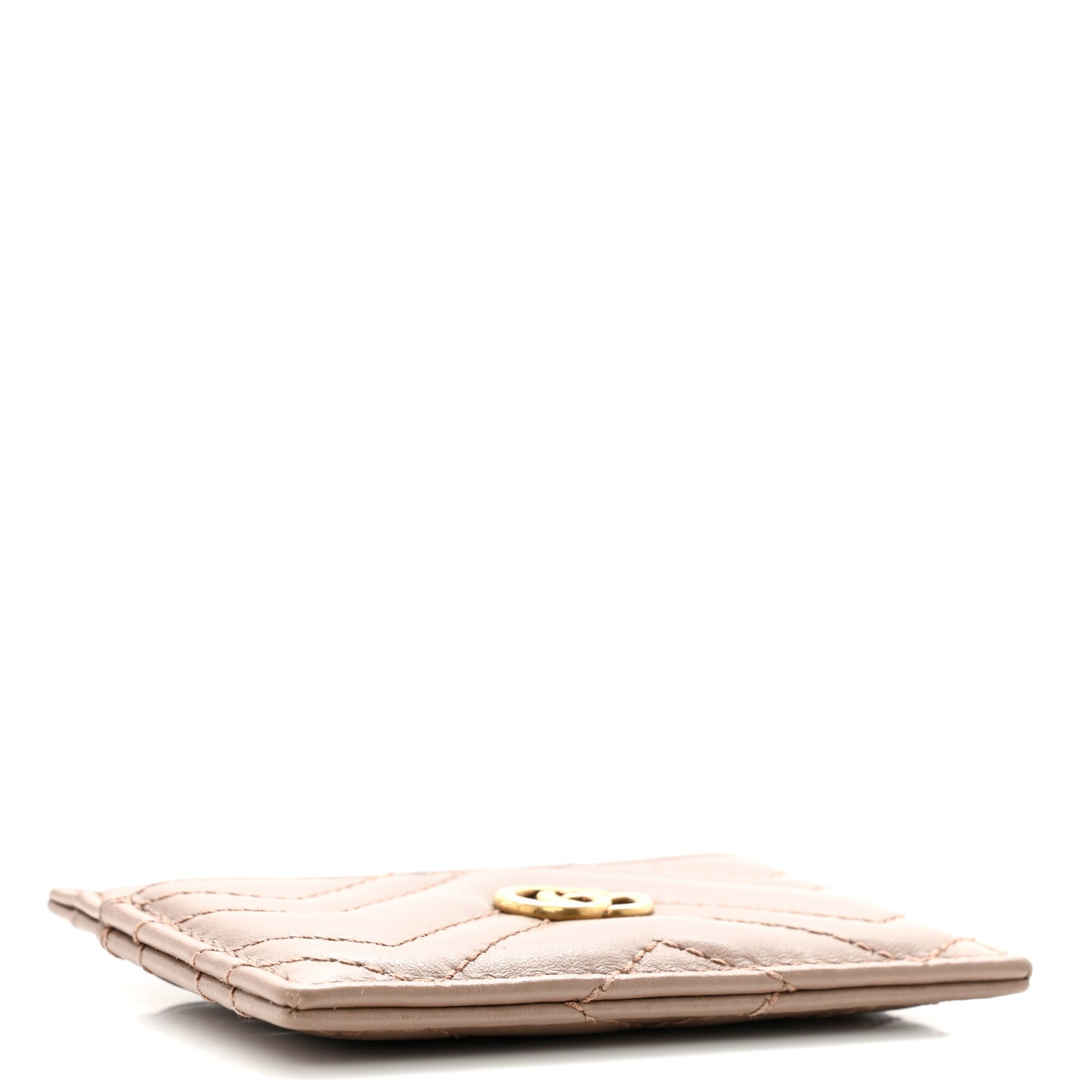 Calfskin Matelasse GG Marmont Card Holder Porcelain Rose